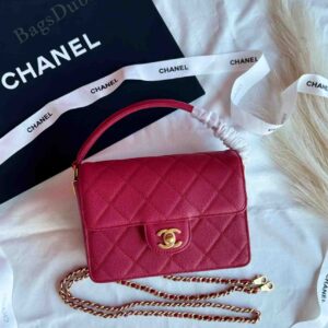 Buy Chanel Flap Bag With Top Handle Mini Caviar Quilted |Bags Dubai