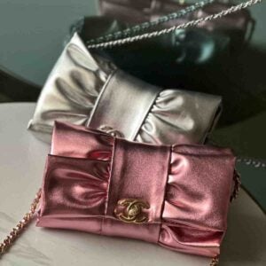 Buy Chanel Metallic Lambskin Evening Clutch For Women
