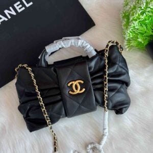 Buy Chanel Mini Leather Gold-Tone Metal Bow Bag | Bags Dubai
