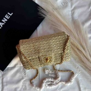 Buy Chanel Raffia Woven Patent Leather CC Clasp Flap Bag |Bags Dubai
