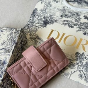 Buy Dior Lady Dior Card Holder Jasmine Powder Pink | Dubai Luxuey Items