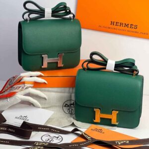 Buy Hermes Bag Constance 18 Mini Green Epsom Calfskin |Bags Dubai