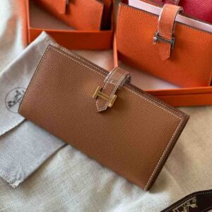 Buy Hermes Bearn Compact Gold Hardware Epsom Leather Wallet |Bags Dubai