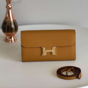 Buy Hermes Constance To Go Etoupe Epsom Long Wallet | Bags Dubai