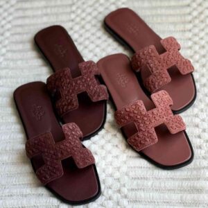 Buy Hermes Oran Sandals Suede Leather H Cut-out Detail |Bags Dubai