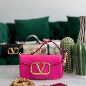 Buy Valentino Garavani Loco Pink Calfskin Small Shoulder Bag