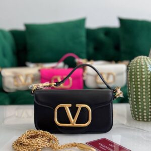 Buy Valentino Loco Black Calfskin Small Shoulder Bag