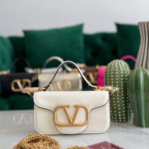 Buy Valentino Shoulder Bag Small Loco Ivory Calfskin
