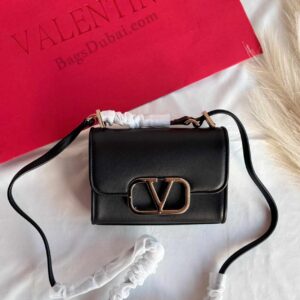 Buy Valentino VLogo Type Foldover Leather Shoulder Bag |Bags Dubai