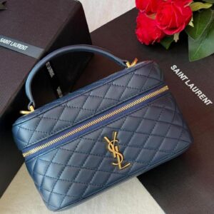 Buy YSL Gaby Vanity Mini Blue Lambskin Shoulder Bag