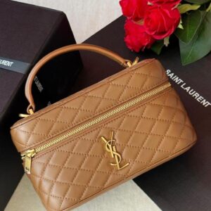 Buy YSL Gaby Vanity Mini Brown Leather Shoulder bag