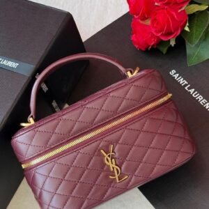Buy YSL Gaby Vanity Mini Rouge Cabernet Leather Shoulder Bag