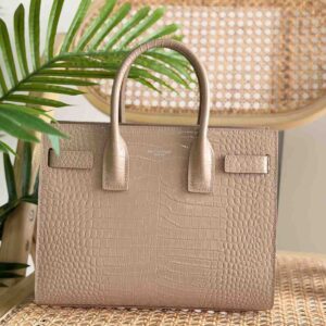 Buy YSL Sac De Jour Nano Beige Crocodile Embossed Bag