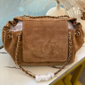 Chanel CC Suede Accordion Flap Bag In Dubai | BAGS DUBAI