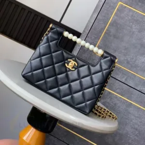 CHANEL Pearl Clutch Bag | Beaded Handle Master Quality | Luxury Pearl Clutch