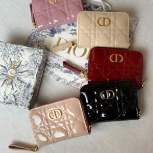 Dior Caro Lavender Supple Cannage Calfskin Wallet In Dubai | BAGS DUBAI