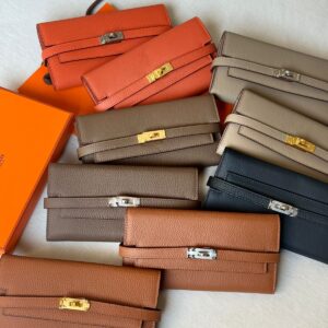Hermes Epsom Leather Kelly Long Wallet In Dubai | BAGS DUBAI