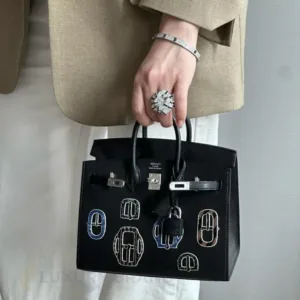 HERMÈS Faubourg Embroidered Bag | Super Master Quality | Artisan Embroidered Handbag