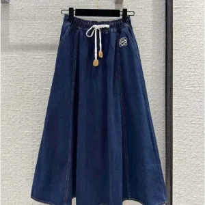 Loewe denim A-line maxi skirt