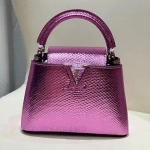 LOUIS VUITTON Capucines MM Bag | Black Taurillon Leather | Luxury Handbag