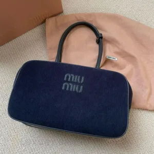 MIU MIU Nappa Leather Pouch | Soft Grainy Calfskin Pouch | Luxury Makeup Bag
