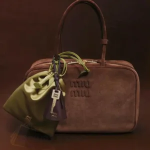 MIU MIU Nappa Leather Pouch | Soft Grainy Calfskin Pouch | Luxury Makeup Bag
