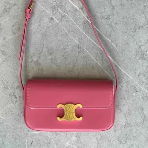 pink Celine Triomphe shoulder bag