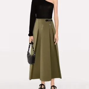 prada pleated maxi skirt