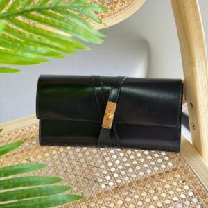Shop Celine Long Wallet Black Leather | Bags Dubai