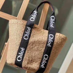 Shop Chloe Woody Raffia Large Basket Bag | Bags Dubai