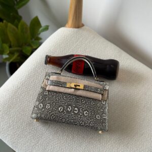 Shop Hermes Kelly 25 Lizard Ombre Handbag | Bags Dubai