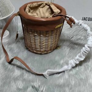Shop Jacquemus Le Panier Seau Woven Bucket Bag | Bags Dubai