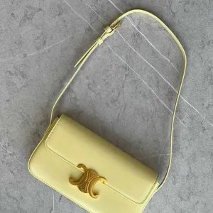 yellow Celine Teen Triomphe shoulder bag